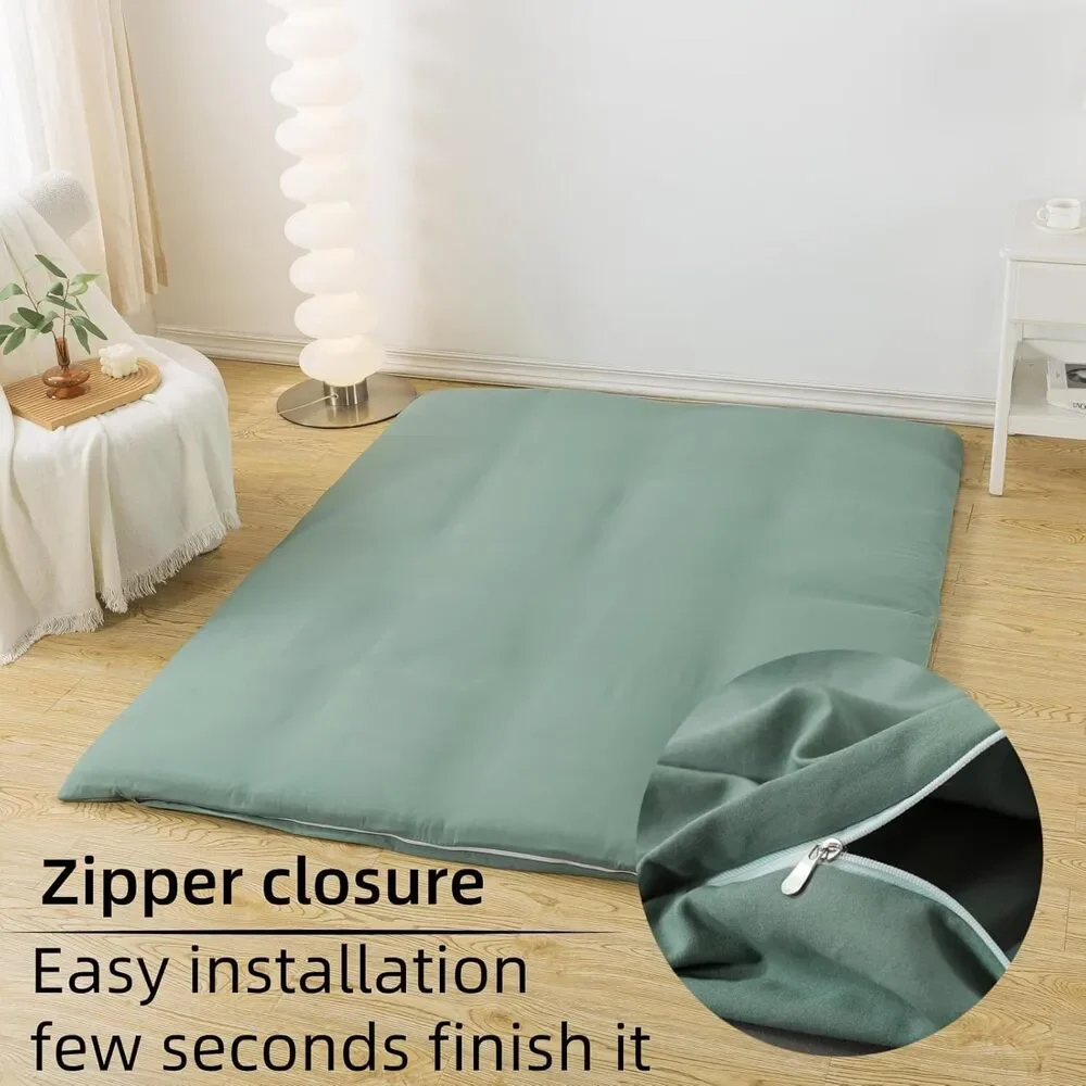 Futon Cover for Traditional Japanese Futon Floor Mattress Cover
